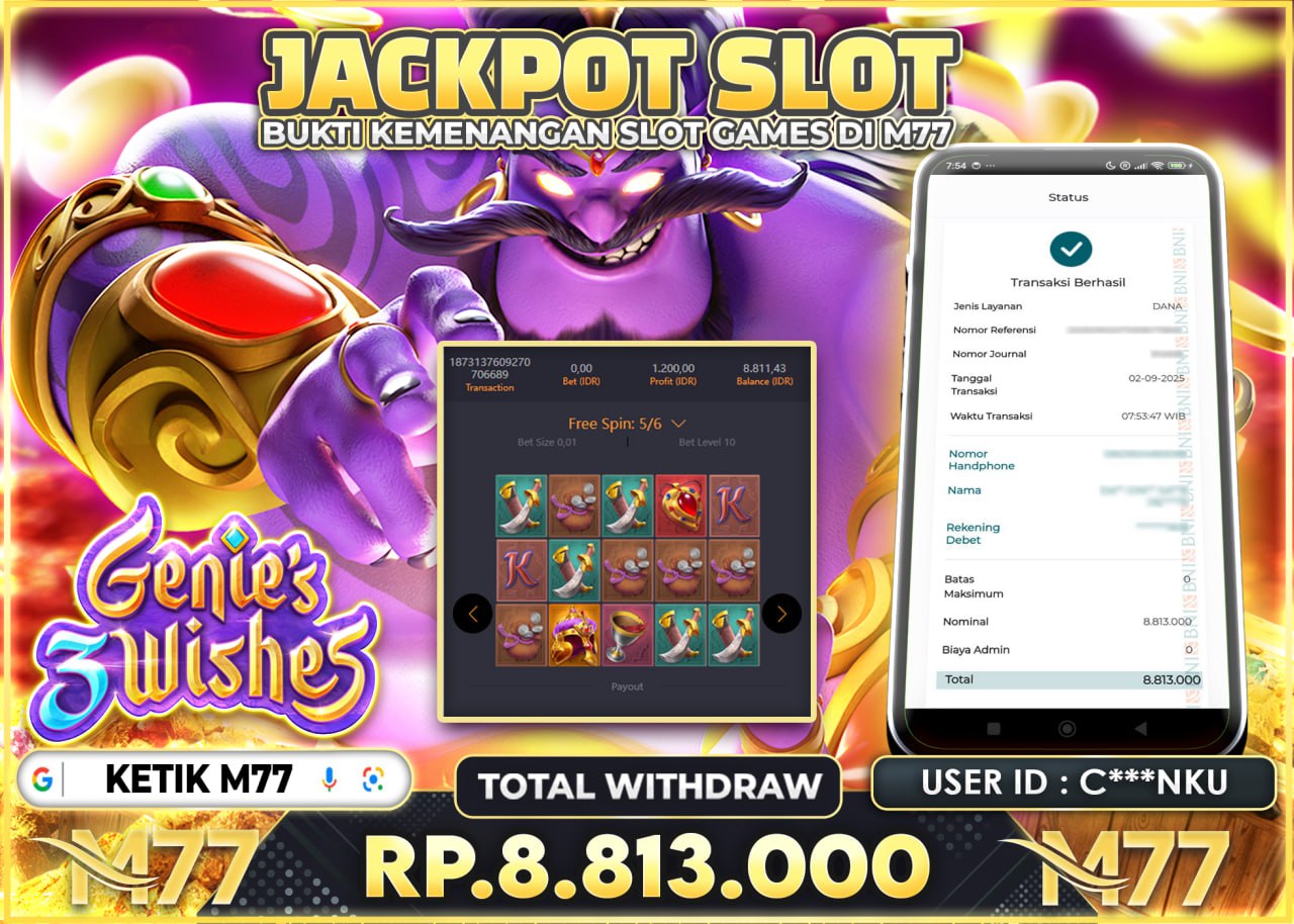 C***NKU JACKPOT GENIE 3 WISHES Rp.8.813.000 - LUNAS